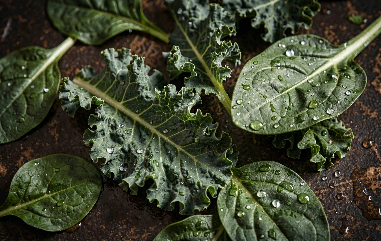 Hojas verdes frescas